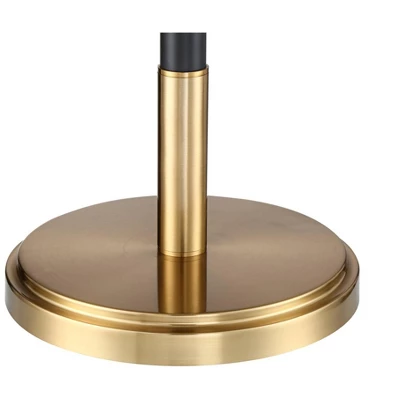 Possini Euro Design Modern Torchiere Floor Lamp Light Blaster LED 72.25" Tall Antique Brass And Matte Black Opal Glass For Living Room Bedroom - Image 4