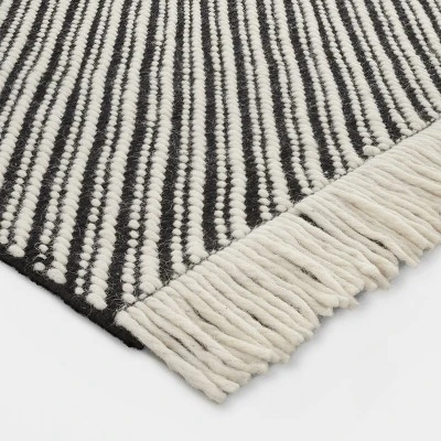 Chevron Woven Area Rug Black/White - Project 62™