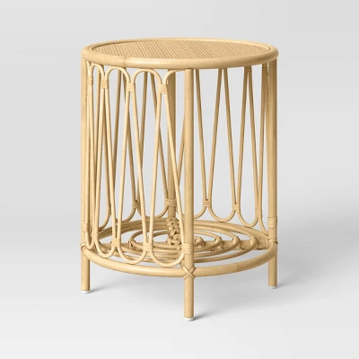 Rattan Bedside Kids' Table Natural - Pillowfort⢠- Image 2