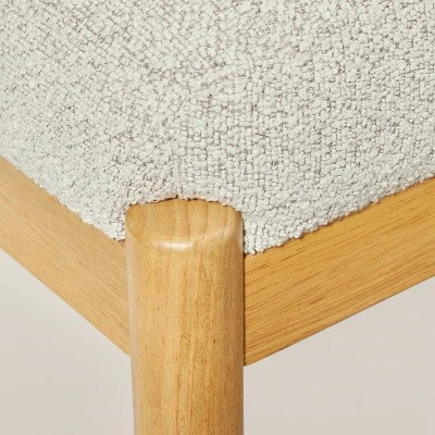 Boucle Upholstered Wood Ottoman - Hearth & Hand⢠With Magnolia - Image 3