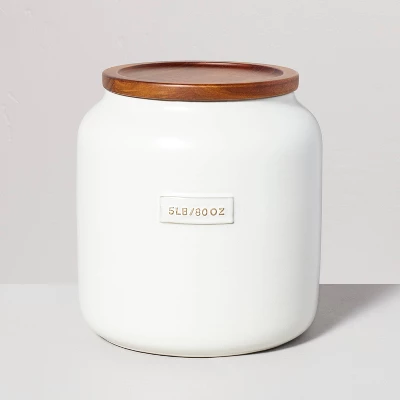 Dry Goods Stoneware Canister With Wood Lid Cream/Brown - Hearth & Hand⢠With Magnolia - Image 6
