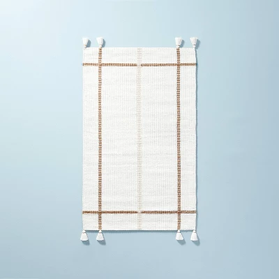 Bold Cross Stripes Tassel Rug Cream/Tan - Hearth & Hand⢠With Magnolia - Image 6