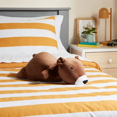 Bear Weighted Plush Kids' Throw Pillow Brown - Pillowfortâ˘
