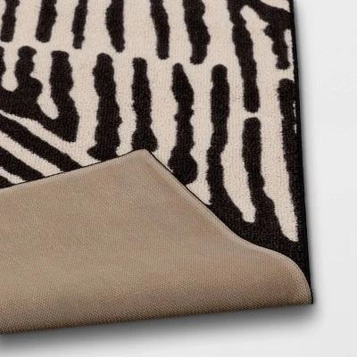 Abstract Lines Rug Black/Tan - Threshold⢠- Image 3