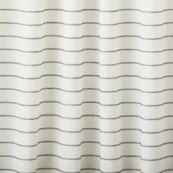 Blanket Stitch Curtain Panel Dark Gray/Cream - Hearth & Hand⢠With Magnolia