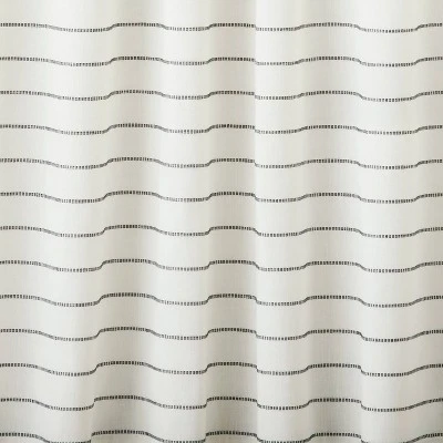 Blanket Stitch Curtain Panel Dark Gray/Cream - Hearth & Hand⢠With Magnolia