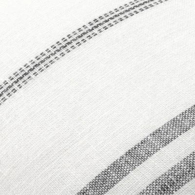 24"x24" Vertical Stripe Oversized Throw Pillow Sour Cream/Gray - Hearth & Hand⢠With Magnolia - Image 2