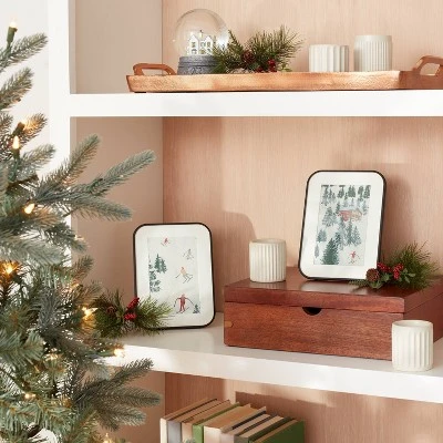 Freestanding 5.5"x7.5" Matted To 4"x6" Metal Photo Frame Set Matte Black - Hearth & Hand⢠With Magnolia