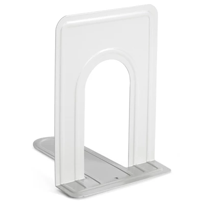 Juvale 12 Pack Metal Bookends For Shelves, Heavy Duty White Book Stoppers For Library, Living Room, Or Office (5x6.6x 5.8 In) - Image 4