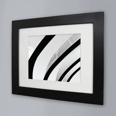11" X 14" Matted To 8" X 10" Wide Gallery Frame Black - Room Essentialsâ˘