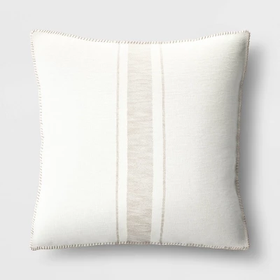 Oversized Placed Striped Square Throw Pillow - Threshold⢠- Image 4