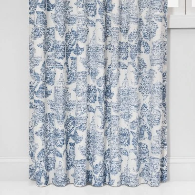 1pc Light Filtering Charade Floral Window Curtain Panel - Threshold⢠- Image 2