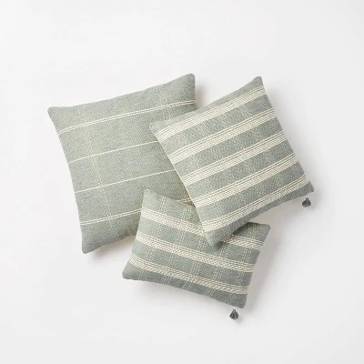 Woven Plaid Throw Pillow With Tassel Zipper - Threshold⢠Designed With Studio McGee - Image 4