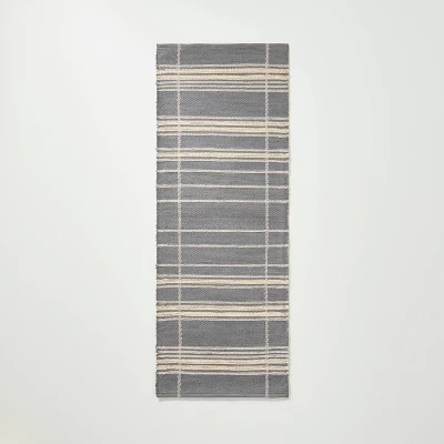 Wool Blend Variegated Stripe Area Rug Dark Gray - Hearth & Hand⢠With Magnolia - Image 4