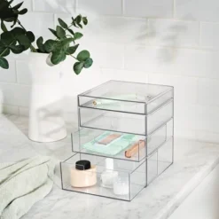 4 Drawer Stackable Countertop Organizer Clear - Brightroomâ˘