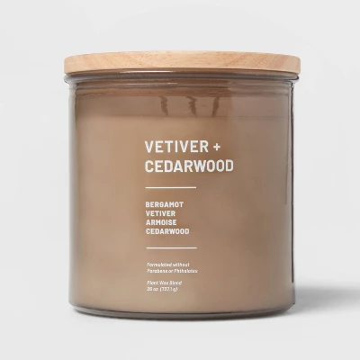 Glass Jar Vetiver And Cedarwood Candle Brown - Threshold⢠- Image 5