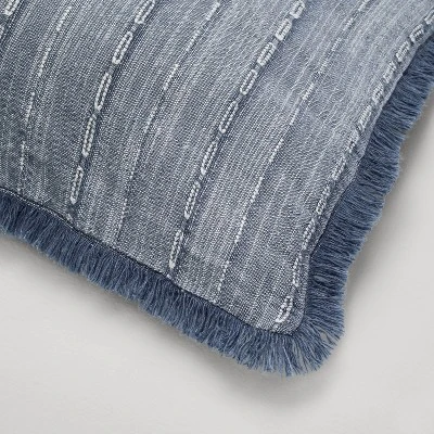 16"x42" Washed Loop Stripe Lumbar Bed Pillow - Hearth & Hand⢠With Magnolia - Image 3