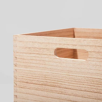 Large Decorative Light Wood Crate Natural - Brightroom⢠- Image 2