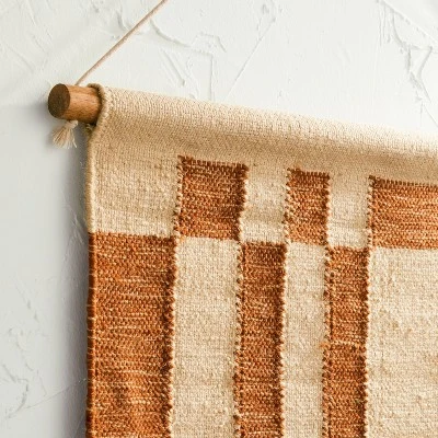 24" X 36" Hand Woven Jute/Polyester Wall Art With Wooden Dowel - Threshold⢠- Image 2