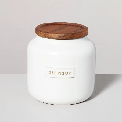 Dry Goods Stoneware Canister With Wood Lid Cream/Brown - Hearth & Hand⢠With Magnolia - Image 4