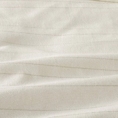Fine Stripe Comforter Set Sour Cream/Twilight Taupe - Hearth & Hand⢠With Magnolia