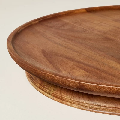 14" Wooden Pedestal Lazy Susan Brown - Hearth & Hand⢠With Magnolia - Image 2