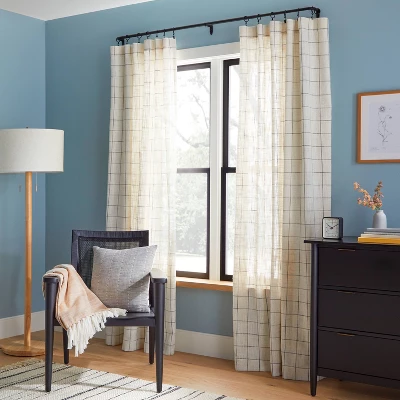 French Return Curtain Rod Matte Black - Hearth & Hand⢠With Magnolia - Image 2