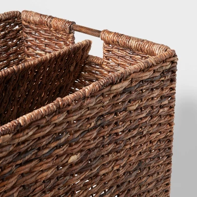 Woven Abaca Folding Lidded Cube Brown - Brightroom⢠- Image 2