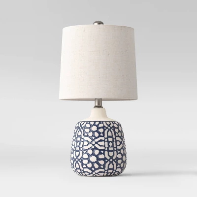 Assembled Ceramic Table Lamp Blue - Threshold⢠- Image 4