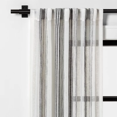 Vertical Stripe Curtain Sheer Gray/Cream - Hearth & Hand⢠With Magnolia - Image 7