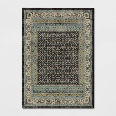 Distressed Geometric Tufted Area Rug Green - Threshold⢠- Image 4