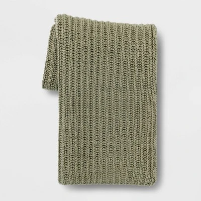 Chunky Knit Reversible Throw Blanket - Threshold⢠- Image 11