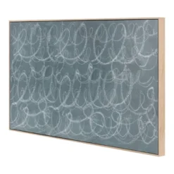 47" X 24" Squiggles Framed Printed Canvas Blue - Thresholdâ˘
