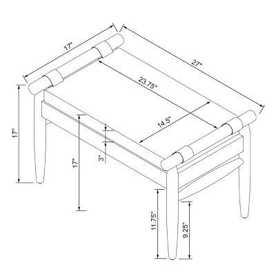 Upholstered Natural Wood Ottoman - Hearth & Hand⢠With Magnolia - Image 4