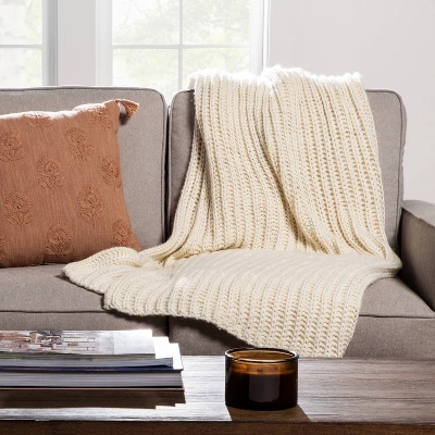 Chunky Knit Reversible Throw Blanket - Threshold⢠- Image 4