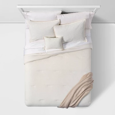 5pc Solid Textured Comforter Set - Threshold⢠- Image 2