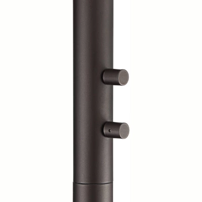 Franklin Iron Works Warwick Industrial Torchiere Floor Lamp With Side Lights 71 1/2" Tall Tiger Bronze LED Clear Seedy Glass For Living Room Reading - Image 4