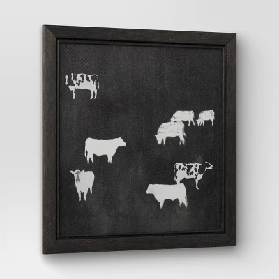 (Set Of 2) 12" X 12" Cow Collection II Framed Wall Canvases - Threshold⢠- Image 4