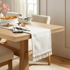 Pebble Textured Woven Table Runner - Hearth & Hand⢠With Magnolia