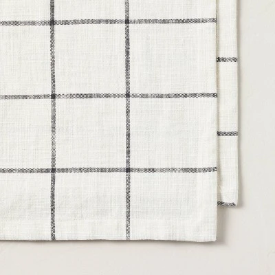 20"x90" Grid Lines Woven Table Runner Cream/Gray - Hearth & Hand⢠With Magnolia - Image 2