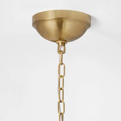 Milk Glass Ceiling Pendant Brass - Threshold⢠Designed With Studio McGee - Image 3