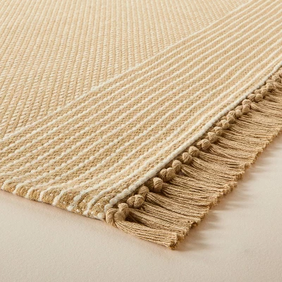 Patterned Border Stripe Area Rug Khaki - Hearth & Hand⢠With Magnolia - Image 2