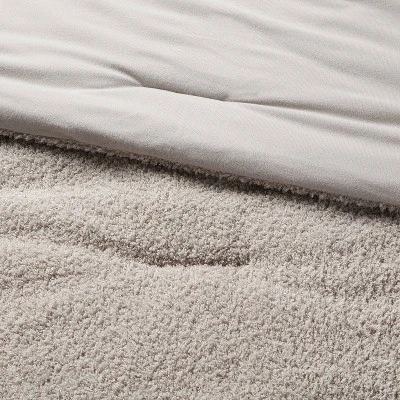 3pc King Traditional Cozy Chenille Comforter And Sham Set Gray - Threshold⢠- Image 2