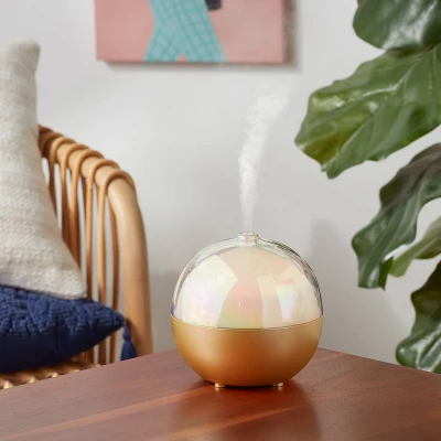 300ml Color Changing Oil Diffuser White/Gold - Opalhouseā¢