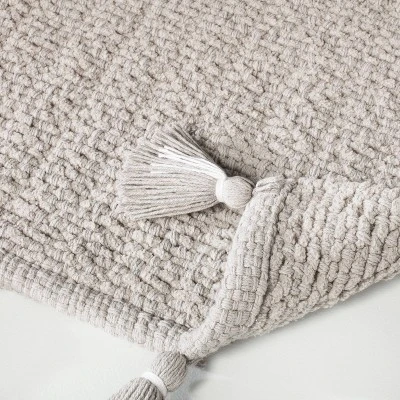 20" X 32" Solid Tassels Bath Rug Gray - Hearth & Hand⢠With Magnolia - Image 3