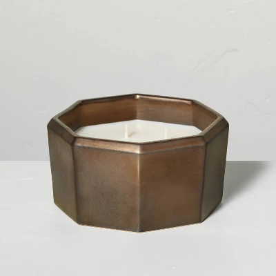 Octagonal Ceramic Autumn Cider Fall Jar Candle Metallic Bronze - Hearth & Hand⢠With Magnolia - Image 5