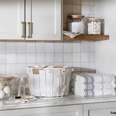 Wire & Fabric Laundry Hamper Sour Cream - Hearth & Hand⢠With Magnolia - Image 4