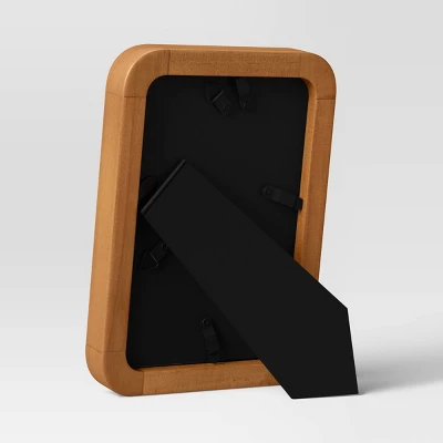 Rounded Corner Medium Wood Single Image Table Frame Brown - Threshold⢠- Image 3