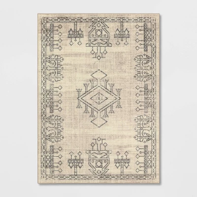 Hancock Distressed Center Motif Rug Beige - Threshold⢠- Image 4