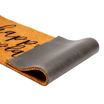 Juvale Natural Coco Coir Large Door Mat, Happy Place Long Outdoor Rug, 17 X 60 In - Image 4